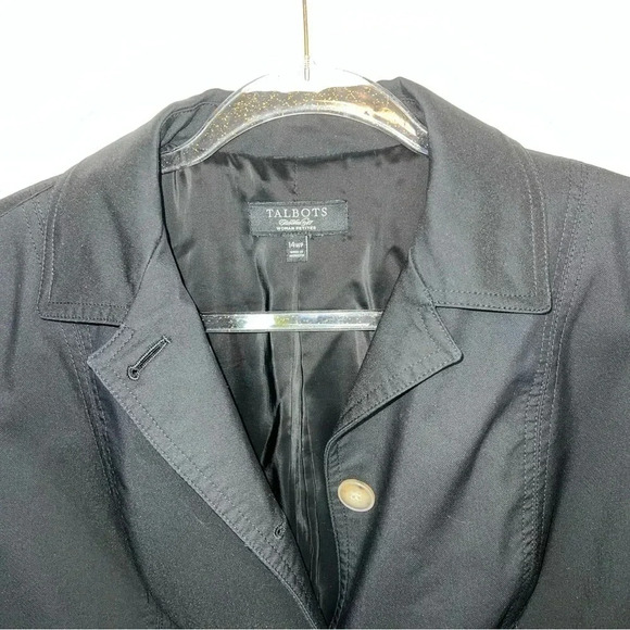 Talbots Black Button Up Blazer Size 14W Petite - Picture 3 of 6